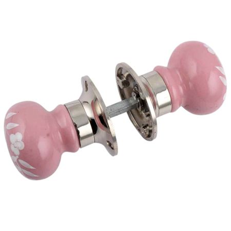 Pink Floral Moritce Handle 2.25